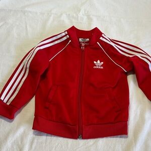 12M Adidas Red Jacket with White Accents